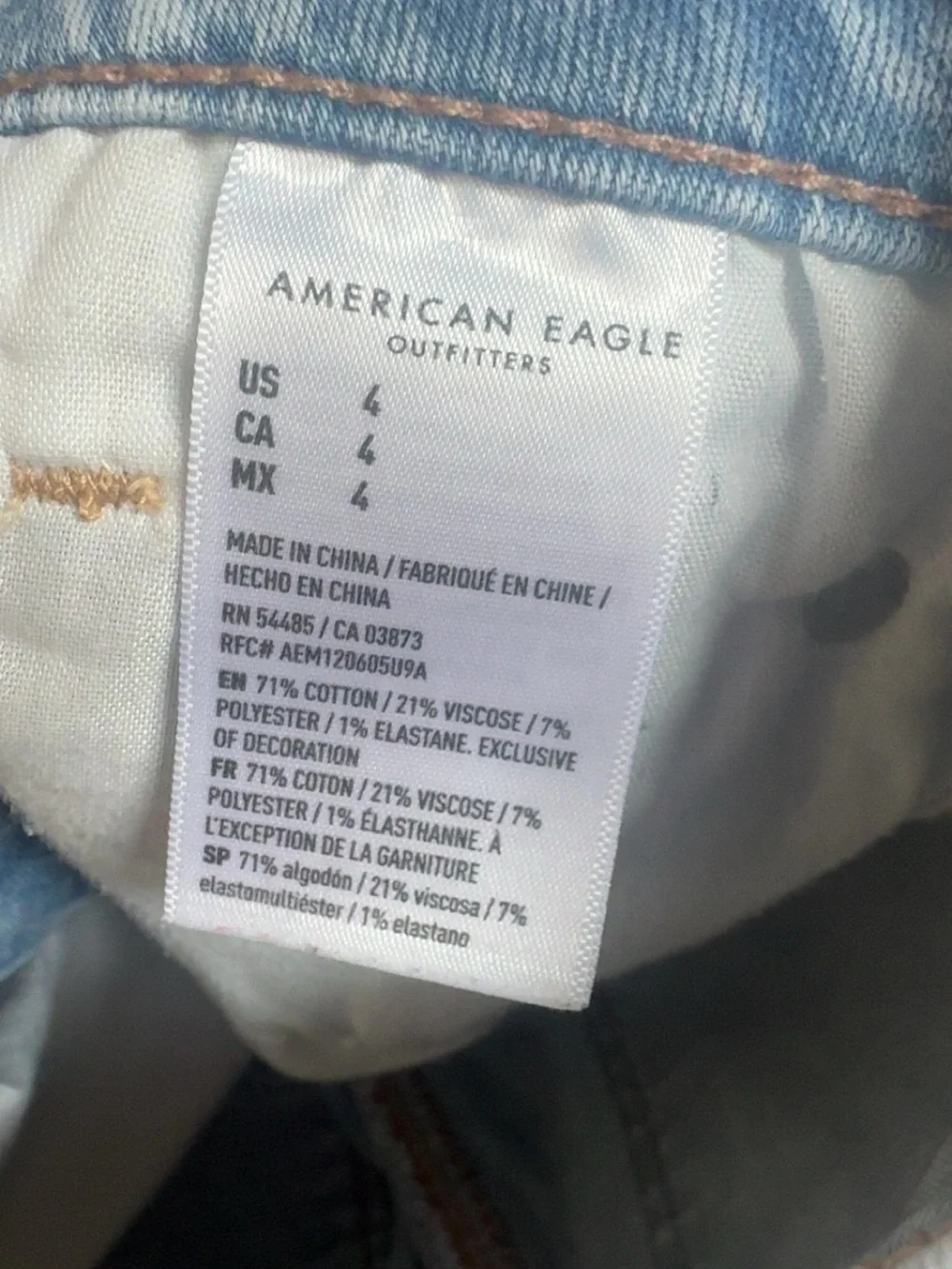 American Eagle Outfitters Light Blue Distressed Denim Shorts